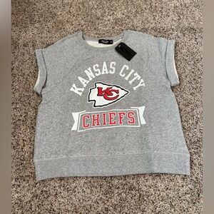 NWT Junk Food Kansas City Chiefs Women’s Raglan Fleece Tank Gray - Size XS
